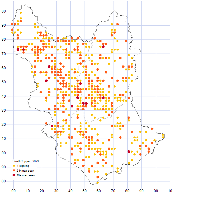 Small Copper distribution map 2023