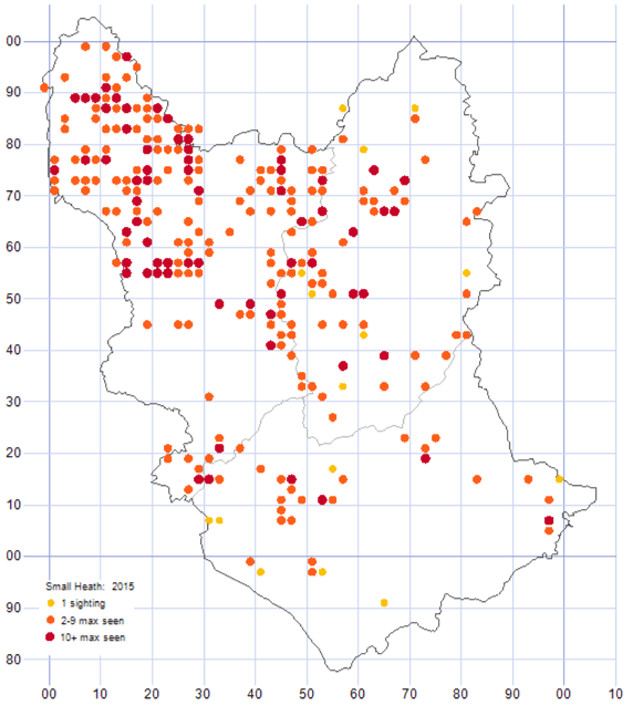 Small Heath distribution map 2015