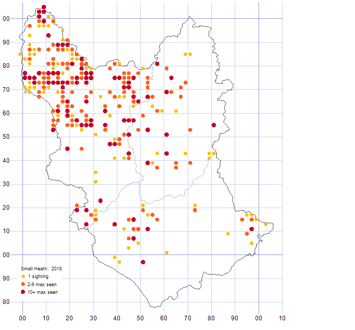 Small Heath distribution map 2018