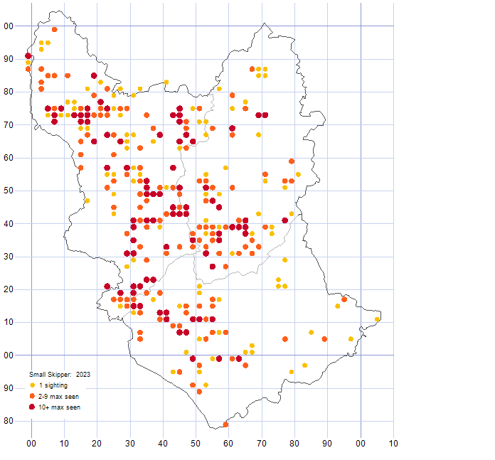 Small Skipper distribution map 2023